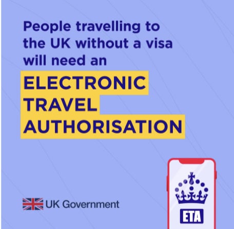 ETA permiso para viajar a Inglaterra